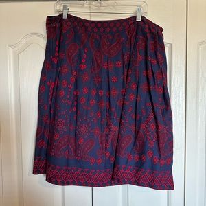 Talbots ladies bandana print cotton skirt